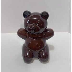 VTG Aramis 8" Brown Teddy Bear Cookie/Treat Jar Collectible Ceramic Container